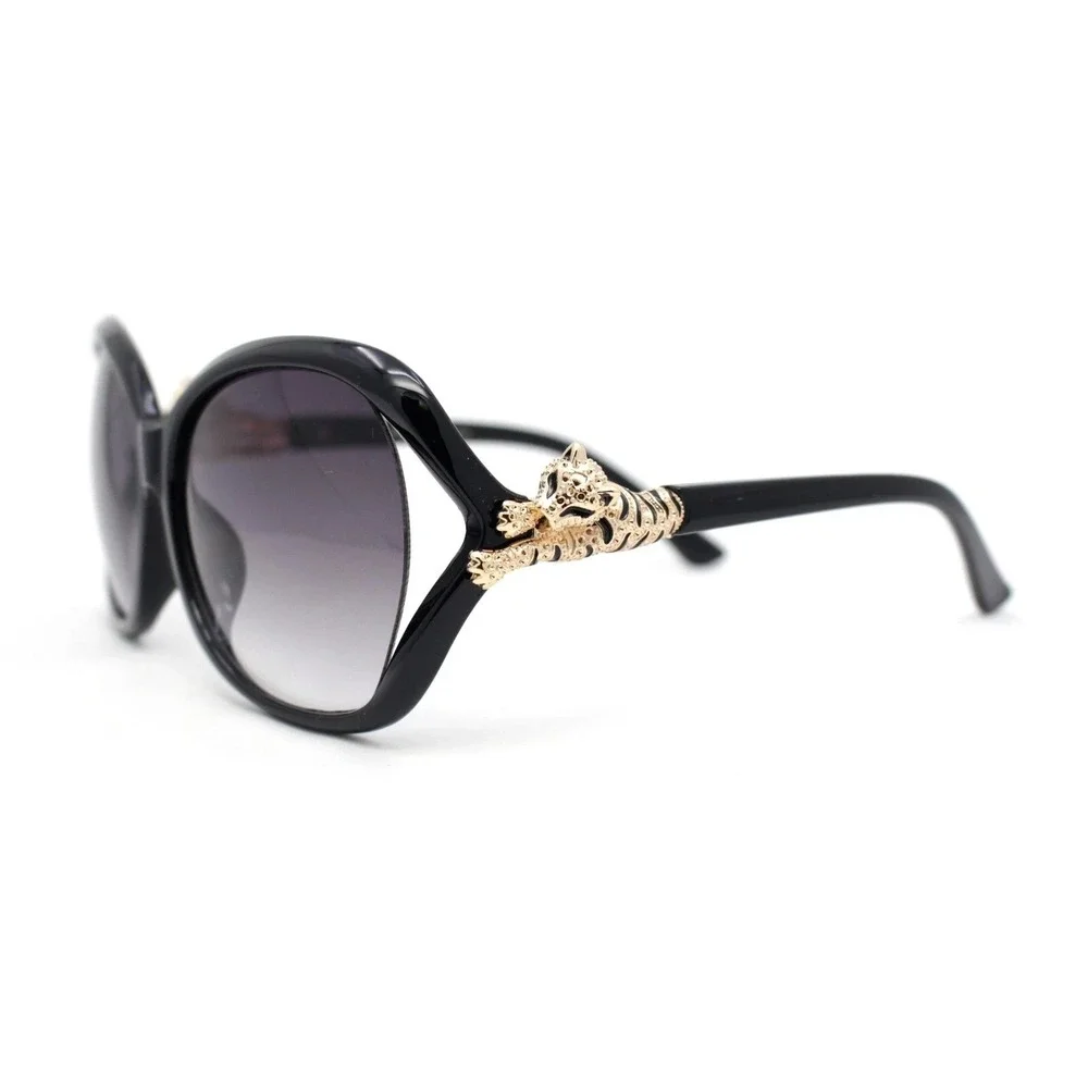 Oversized Sunglasses Women‎ Black Gold UV Protection Outoor Street Wear Female